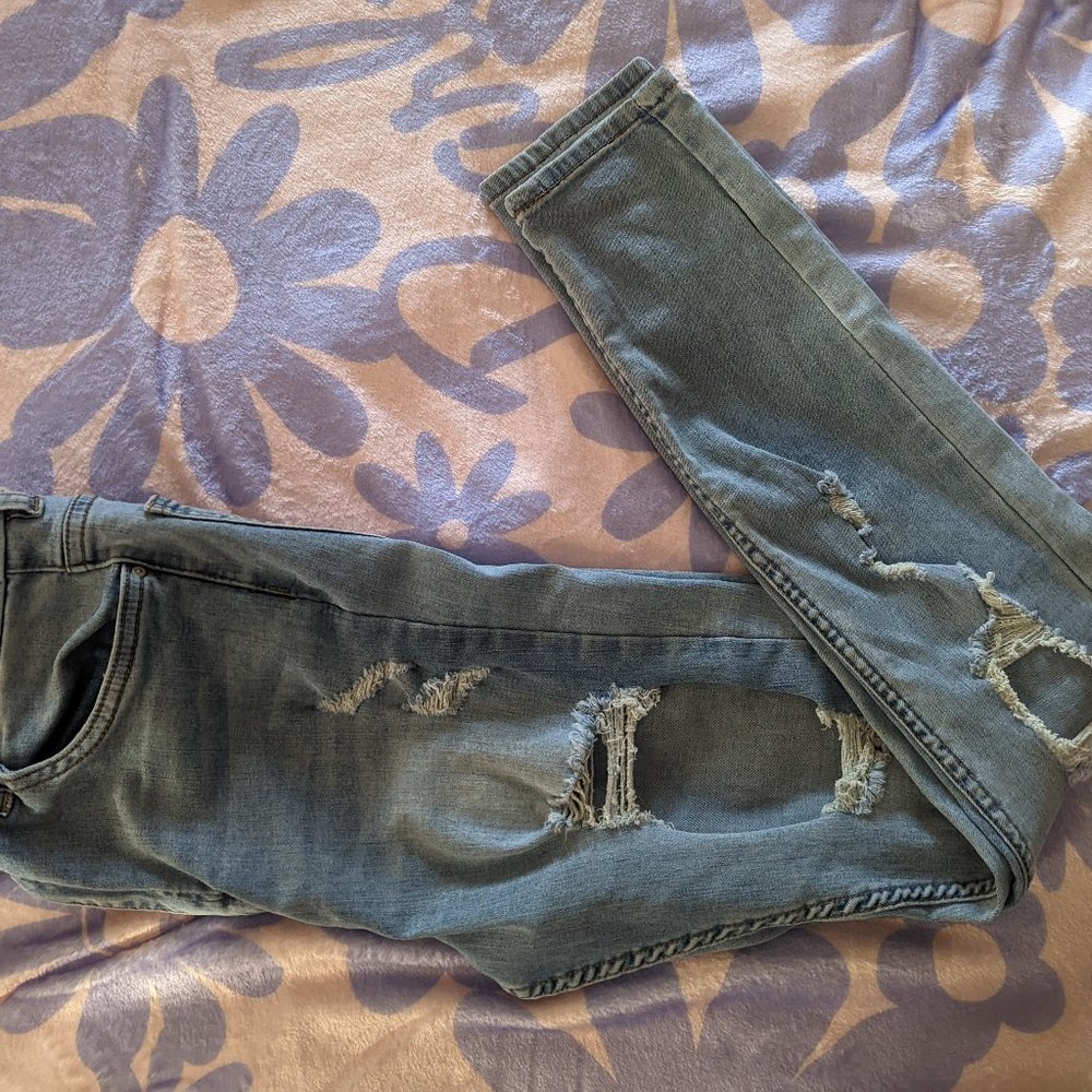 Ultra high rise skinny jeans